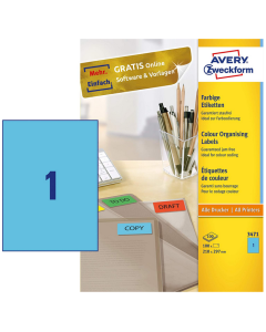 Photo Étiquettes autocollantes Bleues 210 x 297 mm AVERY 3471