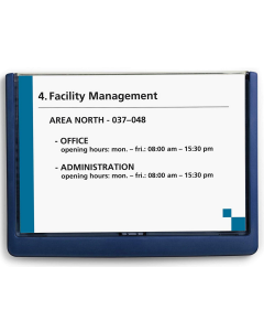 Photo Plaque de porte Bleu Click Sign - 210 x 148,5 mm DURABLE 4866-07