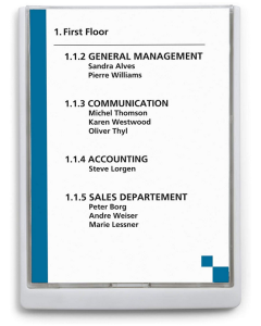 Photo Plaque de porte A4 Banc  Click Sign DURABLE 4867-02