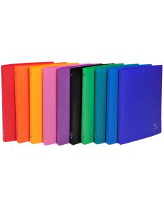 Photo Classeur souple en PP sans étiquette - 4 anneaux de 15 mm - 10 couleurs assorties EXACOMPTA