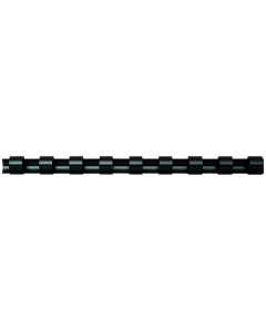 Photo Baquette à relier Noir 10 mm 21 anneaux Fellowes 5331102