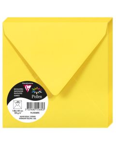 Photo Enveloppe POLLEN Jaune Soleil Format  140 x 140 mm 5568C