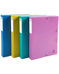Photo Boîte de classement en PP - Dos 40 mm - Assortiment EXACOMPTA Forever Young