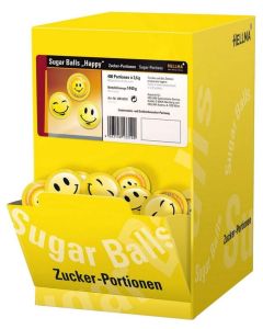 Photo Sachets ronds de sucre en poudre HELLMA Happy Boite