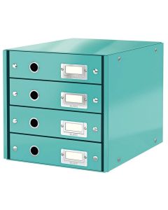 Photo Boite de classement WOW - 4 tiroirs - Menthe LEITZ Click et Store 6049-51