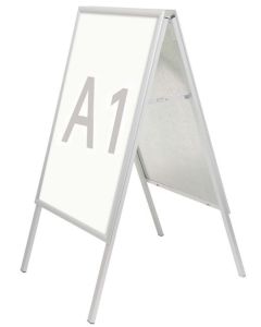Photo Tréteau d'affichage public A1 - 640 x 1130 mm - Argent : MAUL 66311-08 