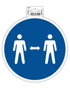 Photo Panneau adhésif - Gardez vos distances - Bleu EXACOMPTA