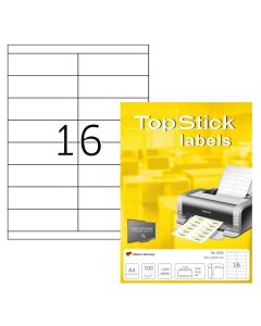 Étiquettes adhésives blanches - 105 x 33,8 mm (TOP STICK 8732)