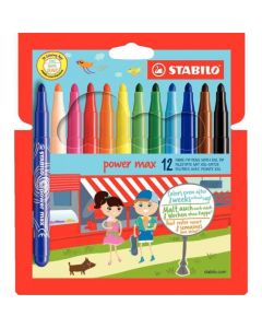 Photo Etui de 12 Feutres Power Max - Assortiment STABILO 