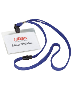 DURABLE :  Lot de 10 badges à lacet textile - Bleu 8139-07