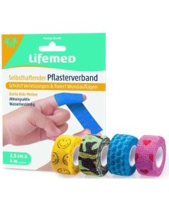 Photo Bande adhésive élastique - 25 mm x 4 m - Motifs assortis pour enfants LIFEMED