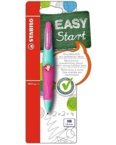 Photo STABILO : Porte-mines Easyergo 1,4 - HB Dessin - Bleu turquoise/Rose fluo - B-46899-5