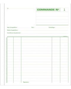 Photo BON DE COMMANDE Carnet autocopiant Dupli - 210 x 180 mm EXACOMPTA 