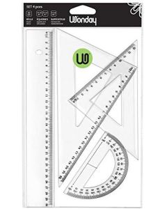 Règle, équerres et rapporteur - Kit de géométrie WONDAY Modèle