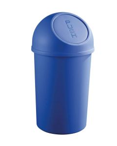 Photo Corbeille à papier avec couvercle 45 litres - Bleu : HELIT H2401334