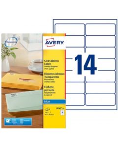 Photo Étiquettes - 99,1 x 38,1 mm - Jet d'encre - Transparent AVERY