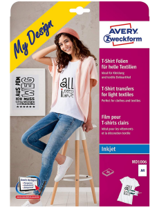 Photo Films transfert T-shirts clairs - Blanc AVERY