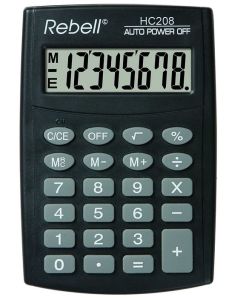 Photo Calculatrice de poche - 8 chiffres REBELL HC 208