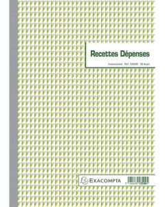 RECETTES-DÉPENSES - Carnet autocopiant Dupli : EXACOMPTA 13500E