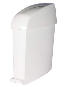 Photo Poubelle à pédale avec couvercle Blanche 12 litres RMINIPEDWF RUBBERMAID