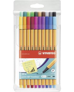 Photo STABILO : Lot de 20 stylos-feutres - Fineliner point 88 8820