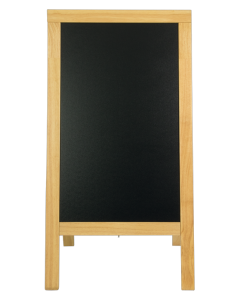 Panneau extérieur en hêtre avec tableau noir - 700 x 1350 mm : SECURIT Deluxe SBS-B-135