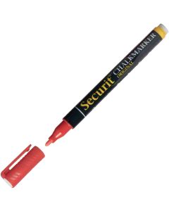 Marqueur à Craie Liquide 1 - 2 mm - Rouge : SECURIT marqueur