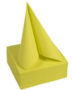 Serviettes de table Cocktail - 200 x 200 mm - Vert Kiwi PRO NAPPE Lot de 50 image