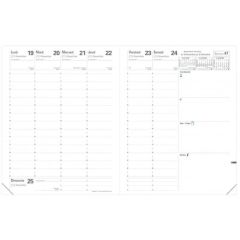 Agenda Semainier 2024 - Ministre - 160 x 240 mm - Framboise : QUO VADIS Club image
