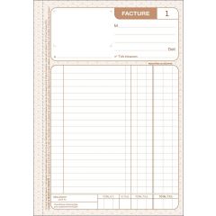 FACTURE Carnet autocopiant Dupli - 210 x 148 mm 1222D Le Dauphin Modèle