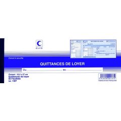 Carnet avec souche - Quittance de loyer ELVE 137