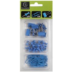 Kit d'attaches - 58 pièces - Bleu clair : EXACOMPTA Iderama image