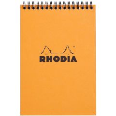 Bloc-Notes quadrillé à spirale - 148 x 210 mm A5 : RHODIA Couverture Orange Visuel