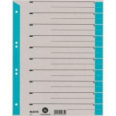 Photo Intercalaires en carton - 240 x 300 mm - 230g/m² - Gris/Bleu clair : LEITZ Lot de 100 - 1652-00-30