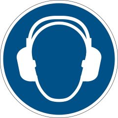 Porter un Casque anti-bruit - Bleu : Marquage adhésif de sécurité DURABLE Image