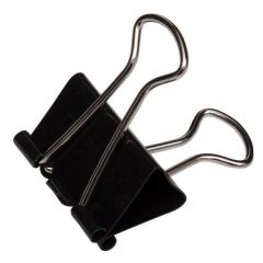 Pince double clip en acier - Largeur 25 mm - Noir MAUL Mauly Lot de 12