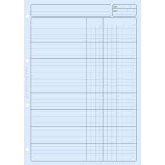 BLOC AUDIT Bleu 3 colonnes - Feuille de travail ELVE 2632