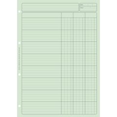 Bloc audit Vert 3 colonnes - Feuille de travail ELVE 2633