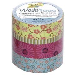 Ruban décoratif autocollant - Fleurs - Washi Tape FOLIA 26405 Image1