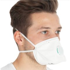 Masque de protection respiratoire jetable et pliable avec soupape - FFP3 : HYGOSTAR Image