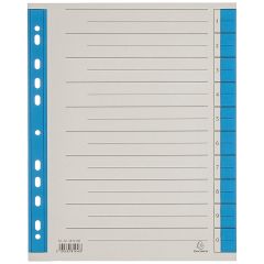 Intercalaires en carton micro perforés - 234 x 297 mm - Bleu : Exacompta Lot de 100 Image