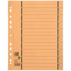 Photo OXFORD : Lot de 100 intercalaires en carton - 240 x 300 mm - Jaune 400004666 