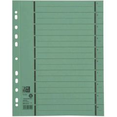 Photo OXFORD intercalaires en carton - 240 x 300 mm - Vert 400004667