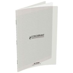 Cahier d'écolier - 96 pages Grands carreaux - 210 x 297 mm - Polypro Incolore : CONQUERANT Image