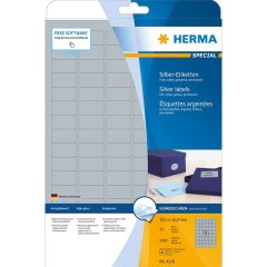 Étiquettes adhésives - Argent - 30,5 x 16,9 mm HERMA 4110 Signalisation