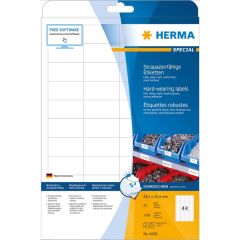Étiquettes adhésives plastifiées - 48.3 x 25.4 mm - Très résistantes HERMA 4690