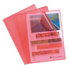 EXACOMPTA 56115E : Pochettes à coins A4 - PP12  - Rouge