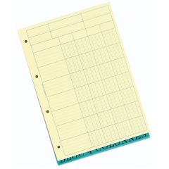 EXACOMPTA Bloc Audit - Jaune - 4 colonnes avec en-tête 5704E