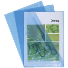 Lot de 10 Pochettes à Coins A4 en PVC lisse - Bleu : EXACOMPTA Visuel