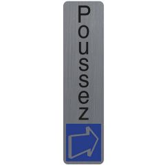 Plaque verticale adhésive de signalisation - Poussez : EXACOMPTA image